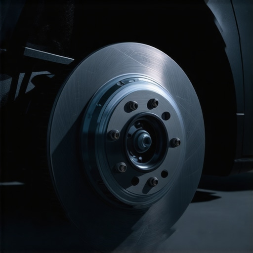 Close-up of ceramic brake pads and rotors highlighting their durability