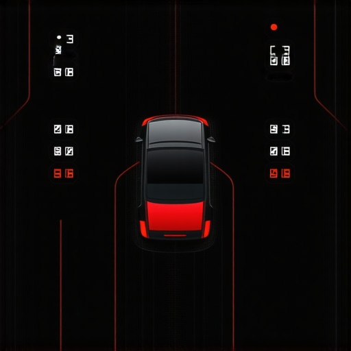 Close-up of a vehicle dashboard showing brake system diagnostics with digital indicators