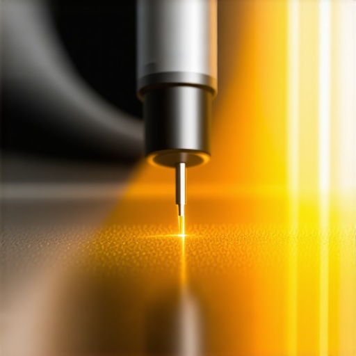 Technician performing ultrasonic stress analysis on vehicle windshield using advanced diagnostic tools