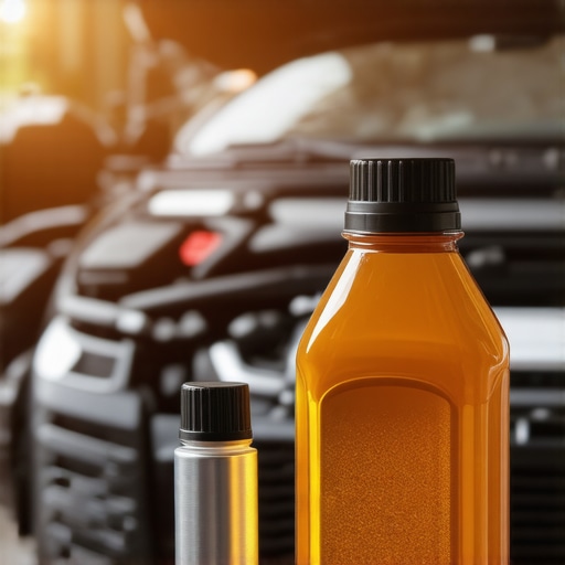 Close-up of engine parts with synthetic oil for maintenance