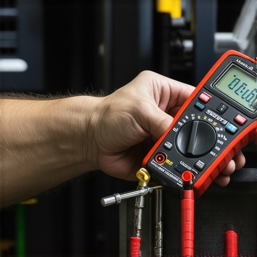 Mechanic testing electrical systems and tightening bolts with precision tools in a garage