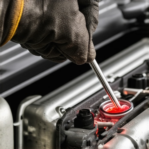 The transmission fluid level check that must be done while hot